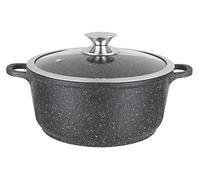 KAMBERG 32 cm Pot, Cast Aluminum, High Performance Stone Non-Stick Coating, Glass Lid, All Induction Cookers, PFOA Free