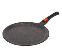 KAMBERG - Crepe Pan 32 cm - Removable Handle - Cast Aluminium - Stone Coating - Suitable for All Heat Sources Including Induction - PFOA-Free - 0008052, Black