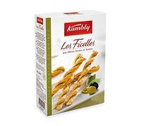 Kambly Green Olives String - High Quality Cookies for a Successful Aperitif - Bag of 100g - Pack of 4