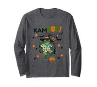 Kambo Frog Halloween Tee Shamanic Pumpkin Plant Long Sleeve T-Shirt