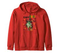 Kambo Frog Halloween Tee Shamanic Pumpkin Plant Zip Hoodie