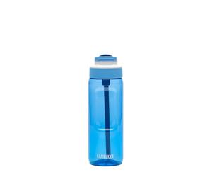 Kambukka Lagoon 750ml / 25oz Plastic Water Bottle with Straw - Leak-proof, Dirt & Odour Resistant, Dishwasher Safe - Shockproof and Durable Drinking Bottle - Crisp Blue