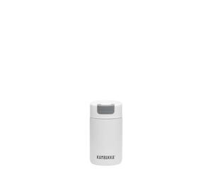 Kambukka Olympus Travel Mug Stainless Steel 300ml Marshmallow White | Leakproof switch lid, Snapclean technology, 6-hour heat retention, fits car cup holders