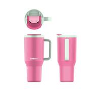 Kambukka Rio 32oz / 950ml Leakproof Insulated Tumbler with Telescopic Straw - Stainless Steel, Keeps Cold for 24+ Hours, BPA-Free, Dishwasher Safe, Carry Handle, Fits Cup Holders - Bubblegum Mint