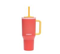 Kambukka Rio Insulated Tumbler with Telescopic Straw 950ml | Keeps drinks cold 24hrs, leakproof, BPA-free stainless steel, fits cup holders