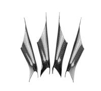 KAMCES Car Door Handle Pull Compatible with 5 Series G30 2017 2018 2019 2020 2021 2022 2023 ABS Carbon Fiber Look Black Matte Inner Trim Cover(Carbon Texture 4pcs)