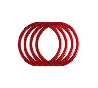 KAMCES Carbon Fiber Sticker Compatible with Leon 2005 2006 2007 2008 2009 2010 2011 2012 LHD RHD Car Door Speaker Frame Trim(Red Carbon)