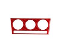 KAMCES Compatible with 9-3 2003-2011 Carbon Fiber Sticker Center air Conditioning Control Panel Cover Car Accessories Interior Decorative(B Red)