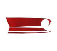 KAMCES Compatible With Camaro 2017-2022 Accessories Carbon Fiber Interior Car Co-pilot Instrument Panel Decorative Strip Cover Stickers(Red carbon)