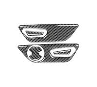 KAMCES Compatible With Mustang GT 2015-2021 Car Accessories Carbon Fiber Interior Car Seat Adjust Button Panel Frame Trim Cover Sticker Decor(Left-hand drive)
