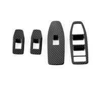 KAMCES Compatible With X1 U11 2023 2024 Car Window Lift Switch Buttons Frame Cover Trim Stickers Accessories,ABS Carbon Fiber