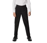 KAMDIN Boys Plus Fit/Sturdy FIT/Generous FIT School Trousers Adjustable Waist Black Grey Navy Size 2-18 Years (UK, Age, 12 Years, 13 Years, Plus, Black)