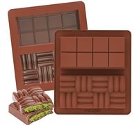 Kamehame Deep Chocolate Bar Moulds, 2 Pcs Silicone Thick Chocolate Moulds Dubai Big Chocolat Molds for DIY Baking Candy
