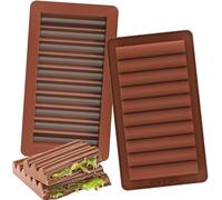 Kamehame Deep Chocolate Bar Moulds Silicone, 2 PCS Large and Thick Chocolate Mould Candy Bar Mold Non-Stick Reusable DIY Baking Molds for Stuffed Chocolat Bar