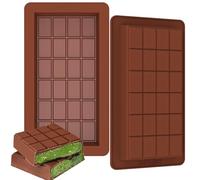 Kamehame Deep Chocolate Bar Moulds Silicone 2 Pcs Large Thick Dubai Chocolate Mold Big Candy Mould