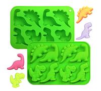 Kamehame Dinosaur Chocolate Mould Silicone 2 Pcs Jelly Moulds for Chocolate, Cupcake, Wax, Candle, Muffin, Resin, Cake Decorations