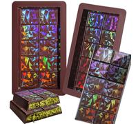 Kamehame Holographic Chocolate Mould Silicone 2 Pcs Deep Chocolate Bar Mould Chocolate Silicone Mold
