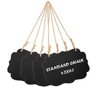 Kamehame Mini Chalkboard Signs Acrylic 4 Pcs Hanging Small Chalk Boards 6 x 4 Inch 16 x 11 cm Reusable Blackboards with Jute String for Home Office Restaurant Wedding Birthday Party Decoration