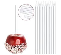 Kamehame Toffee Apple Sticks Acrylic 30 Pieces 15 cm 6 Inch Candy Apple Sticks Cake Pop Sticks Clear Lollipop Sticks for Cake Pops