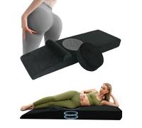 Kamellia BBL Bed After Surgery for Sleeping - High Density Foam Mattress with Hole & Brazilian Butt Lift Recovery Pillow with Removable Cover - 67.1x22x6.4 in