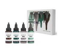 Kamenskaya Acrylic Inks for Artists - Acrylic Ink Set, Color Combination #16-4 pcs. 1 Fl Oz (30 ml) Each
