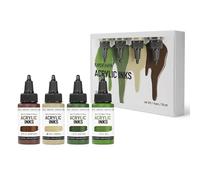Kamenskaya Acrylic Inks for Artists - Acrylic Ink Set, Color Combination #9-4 pcs. 1 Fl Oz (30 ml) Each