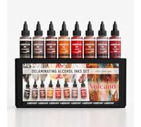 KAMENSKAYA Delaminating Alcohol Inks - Delaminating Ink Set 'Volcano' - 8 pcs. 1 Fl Oz (30 ml) Each