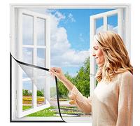 KAMEUN Magnetic Window Net for Fly Screen, Adjustable DIY Fiberglass Mesh Max 110x180cm(44x72in) with Full Frame Magnetic Strip, Easy Installation Keep Bugs/Flys/Mosquitoes Out
