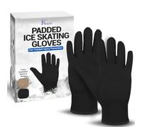 Kami-So Figure Skating Gloves for Competition | Ice Skating Gloves for Women | Gel Wrist Support | Padded Thermal Accessory | Figure Skate Practice Gear, Ice Skate Outfit | Black | Extra Small