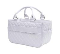 Kami-So Ice Skate Bag Tote | Skate Bag Organizer with Multi-purpose Pockets for Ice Skaters | Compact Size Fits Water Bottle, Gloves, and Accessories | Ideal Skater Gift for Women | White