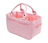 Kami-So Ice Skate Bag Tote | Skate Bag Organizer with Multi-purpose Pockets for Ice Skaters | Compact Size Fits Water Bottle, Gloves, and Accessories | Ideal Skater Gift for Women | Light Pink
