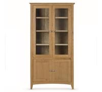 kamiah wooden display cabinet with 4 doors in oak