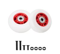 KAMIER Upgraded Crazy Cart Caster Wheels 76mm x 30mm Replacement for Kids Electric Razor Crazy Cart XL DLX Shift Rear Wheel Go Kart Drifting Krazy Cart Wheel 76mm x 30mm Parts Red (Set of 2)