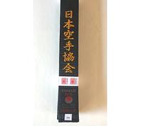 Kamikaze Silk-Satin Black Belt Embroidered Japan Karate Association (Jka) Japanese Kanji 310 Cm