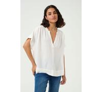 KAmilia Wing Short Sleeve Blouse Striped Kaffe White 12
