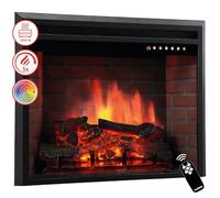 KAMINIO Electric Fireplace LUCA - Built-in Electric Fireplace with Heater, 3D Flame Effect, 12 Flame Colors, Remote Control (23 inch)
