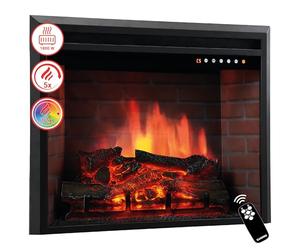 KAMINIO Electric Fireplace LUCA - Built-in Electric Fireplace with Heater, 3D Flame Effect, 12 Flame Colors, Remote Control (30 inch)
