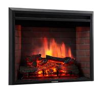 KAMINIO Electric Fireplace LUCA - Insert Electric Fireplace with Heater, 3D Flame Effect, 12 Flame Colors, Remote Control (23 inch)