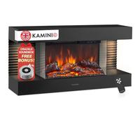 KAMINIO® Liz 82 Wall mounted electric fire with heater [Black fireplace]