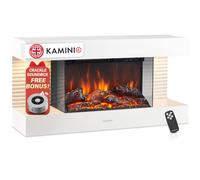 KAMINIO® Liz 82 Wall mounted electric fire with heater [White fireplace]