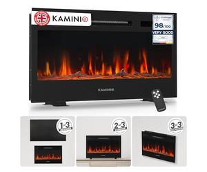 KAMINIO® Marlon PRO 30 Electric fire with heater and flame effect