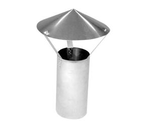Kamino-Flam Ø 120 mm Chimney Cap, Hot-dip Aluminised (FAL) Rain Cowl, Rain Cover Protector Cap, EN 1856-2 Standard, approx. 12 x 12 x 40 cm, Silver