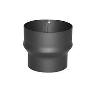 Kamino-Flam Stove Pipe Increaser, Senotherm Coated Round Chimney Flue Connection, Heat Resistant Chimney Adapter, Stove Pipe Extension Ø 150 mm to Ø 180 mm, Cast Iron Grey