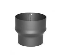 Kamino-Flam Stove Pipe Increaser, Senotherm Coated Round Chimney Flue Connection, Heat Resistant Chimney Adapter, Stove Pipe Extension Ø120mm to Ø150mm, Cast Iron Grey