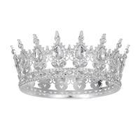 Kamirola -Full Round Queen Crowns Rhinestone Wedding Crowns and Tiaras for Women Costume Party Hair Accessories Princess Birthday Crystal Bridal Crowns for Prom Birthday Costume Party TR 71, M, Copper