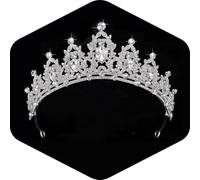Kamirola - Queen Crown and Tiaras Princess Crown for Women and Girls Crystal Headbands for Bridal, Princess for Wedding and Party（01） (Silver)