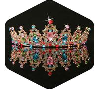 Kamirola - Queen Crown and Tiaras Princess Crown for Women and Girls Crystal Headbands for Bridal, Princess for Wedding and Party(01), Rhinestone, Crystal