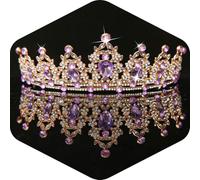 Kamirola - Queen Crown and Tiaras Princess Crown for Women Crystal Headbands for Bridal, Princess for Wedding and Party, M, Alloy Metal, Crystal