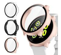 Kamita 3Pack Screen Protector Case Compatible with Garmin Vivoactive 5 | Full Coverage Hard PC Bumper Cases with Tempered Glass Film, Shockproof Protective Cover for Garmin Vivo Active 5