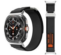 Kamita Nylon Strap Compatible with Samsung Galaxy Watch Ultra Straps, Sport Trail Loop Watchband for Women and Men, Adjustable Braided Elastic Replacement Band for Galaxy Watch Ultra 47mm(Black-Grey)